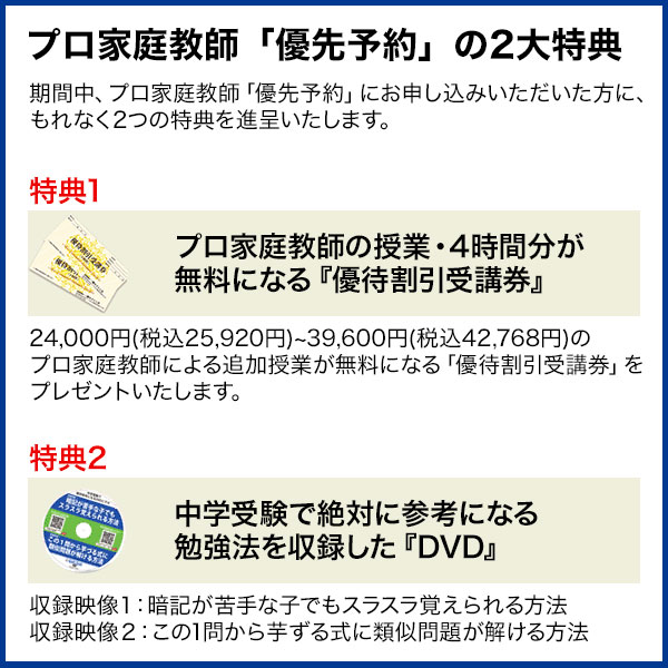 優先予約特典