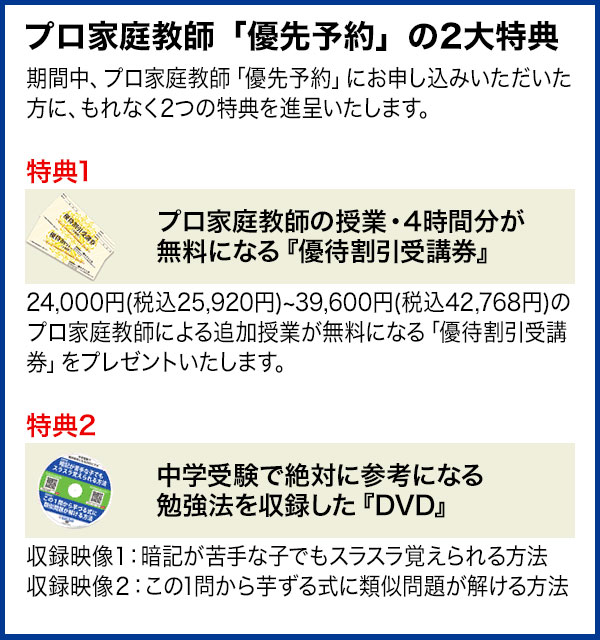 優先予約特典