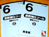 VD10-093 日能研 小6 算数プリントI/II 算数強化ツール 2019年度版 問題/解答編 計4冊 27S2D